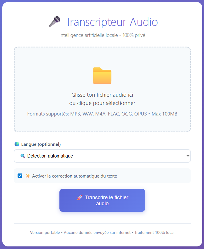 Transcripteur de messages vocaux